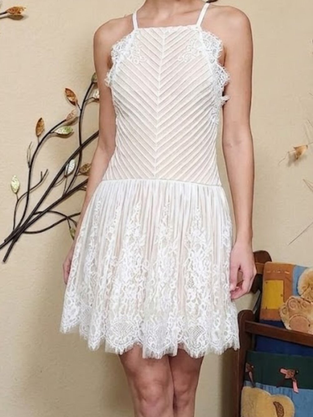 NWT Francescas lace dress sz medium spaghetti strap